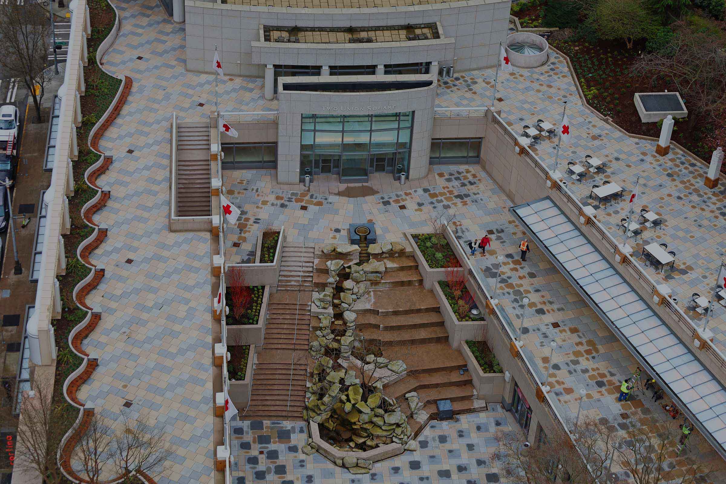 Two Union Square courtyard restoration overview