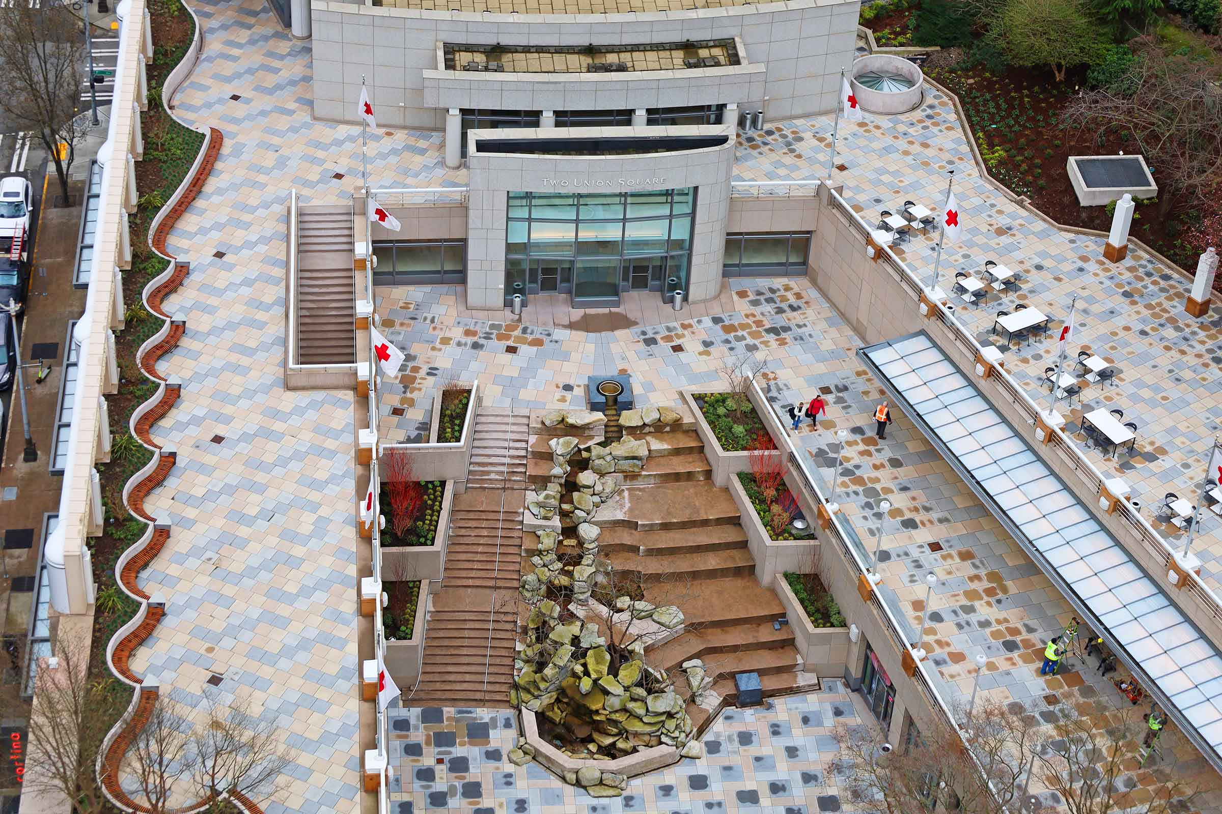 Two Union Square courtyard restoration overview