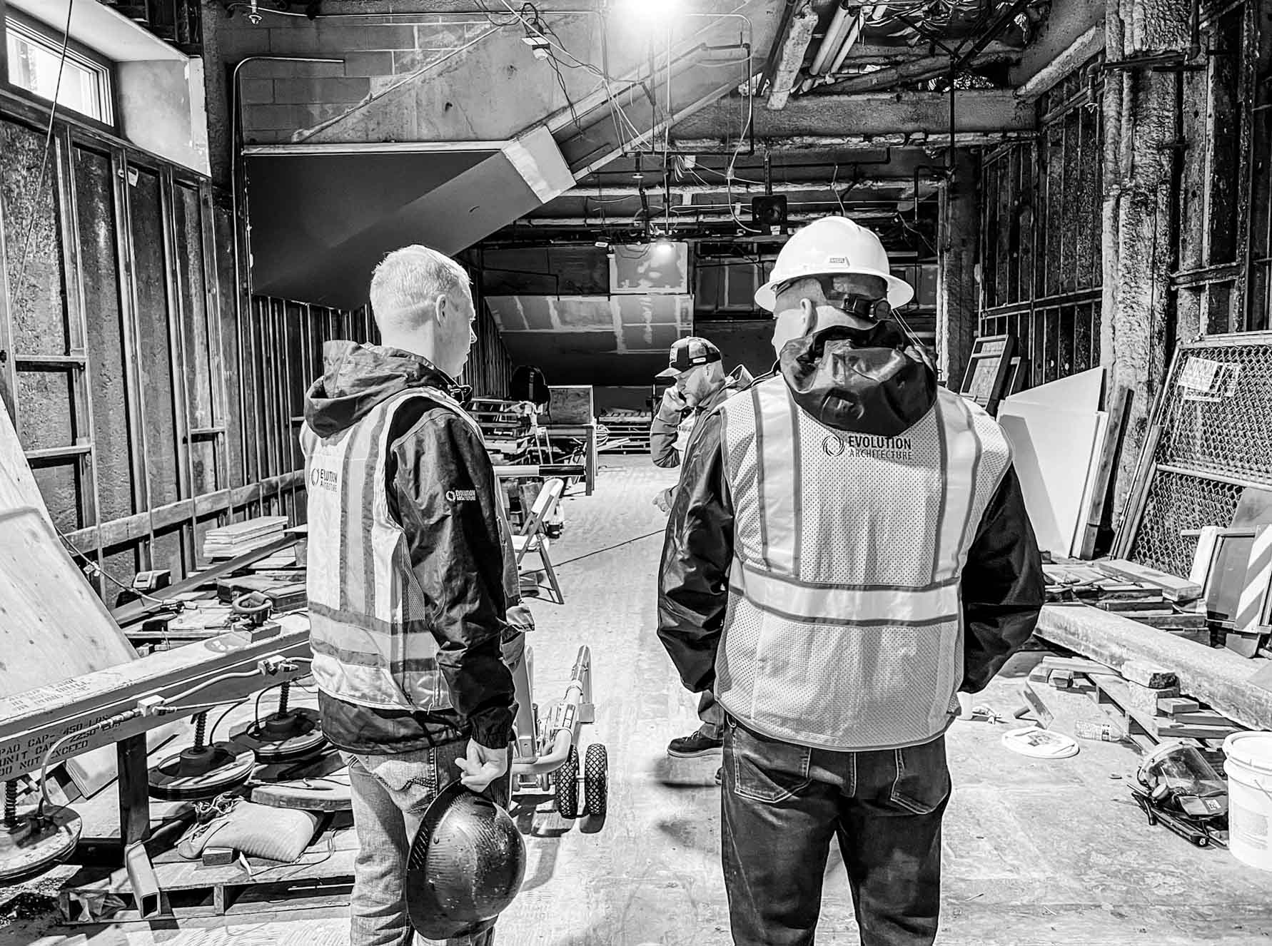 Men at a construction site