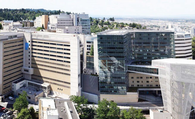 OHSU campus drone view