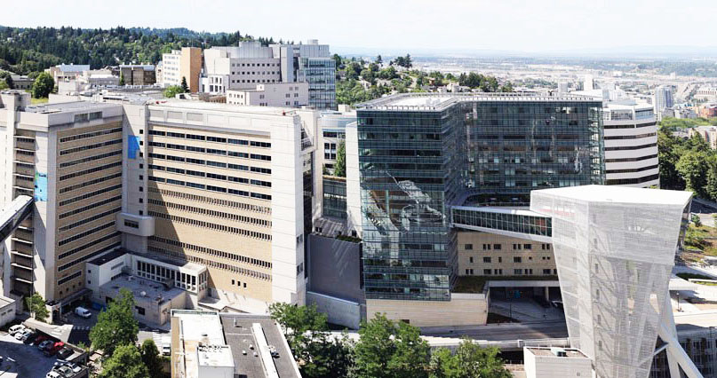 OHSU campus drone view