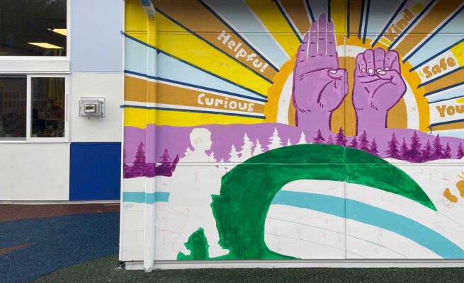 School for the deaf mural