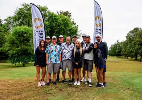 Group of golfers on the course.